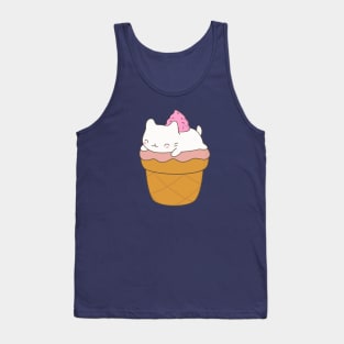 Kawaii Ice Cream Cat Dessert T-Shirt Tank Top